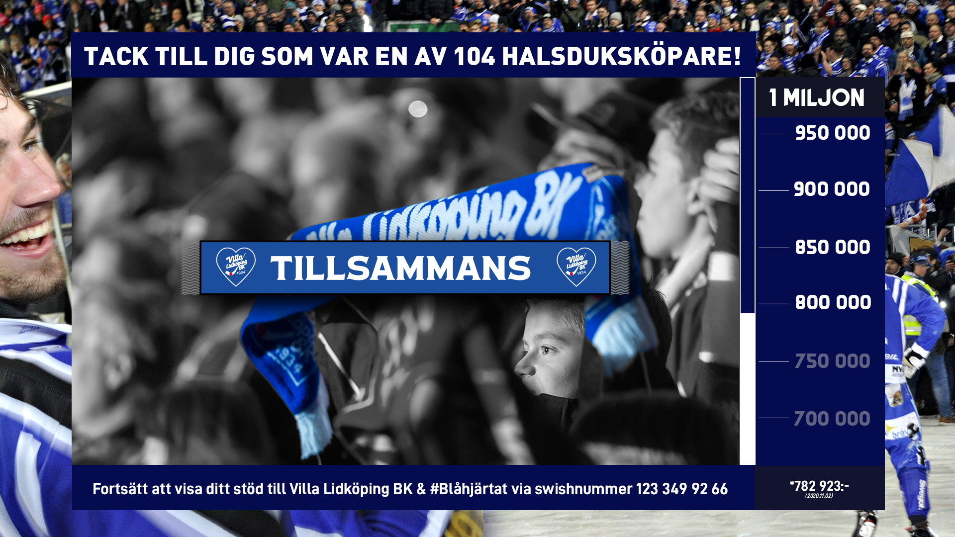 Halsduk blåhjärtat 104